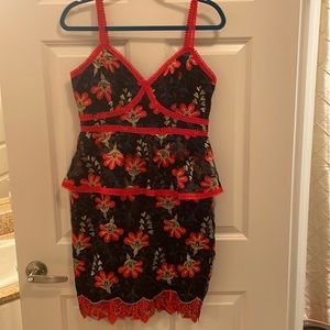 Lulus brand, medium size, crotchet floral dress